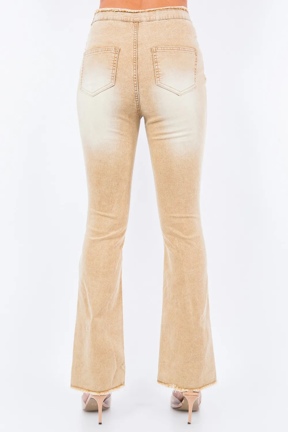 American Bazi V-Cut Ruched Flare Pants - Lilixa.store