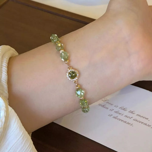 18K Gold-Plated Zircon Bead Bracelet - Lilixa.store