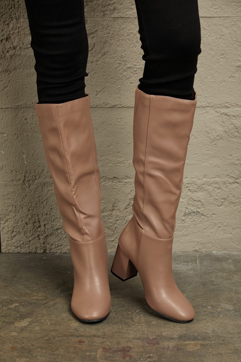 East Lion Corp Block Heel Knee High Boots - Lilixa.store