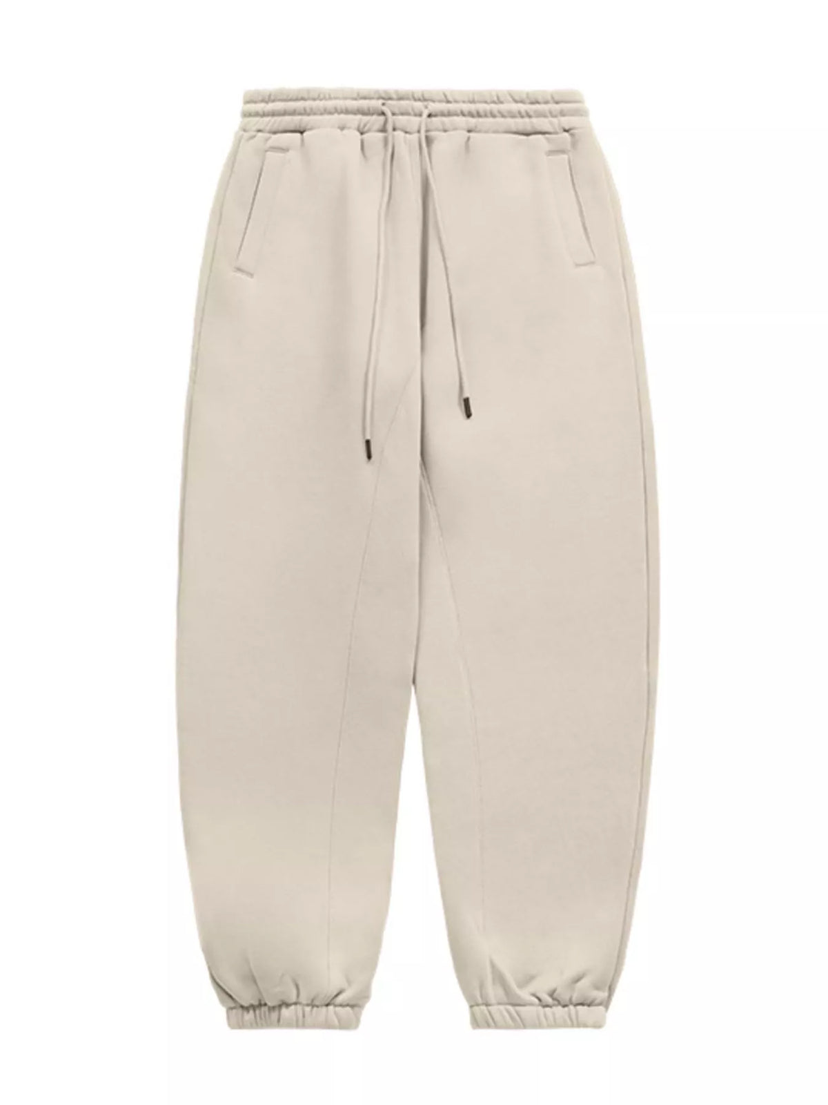 Men's Drawstring Loose Fit Joggers in Gray Apricot