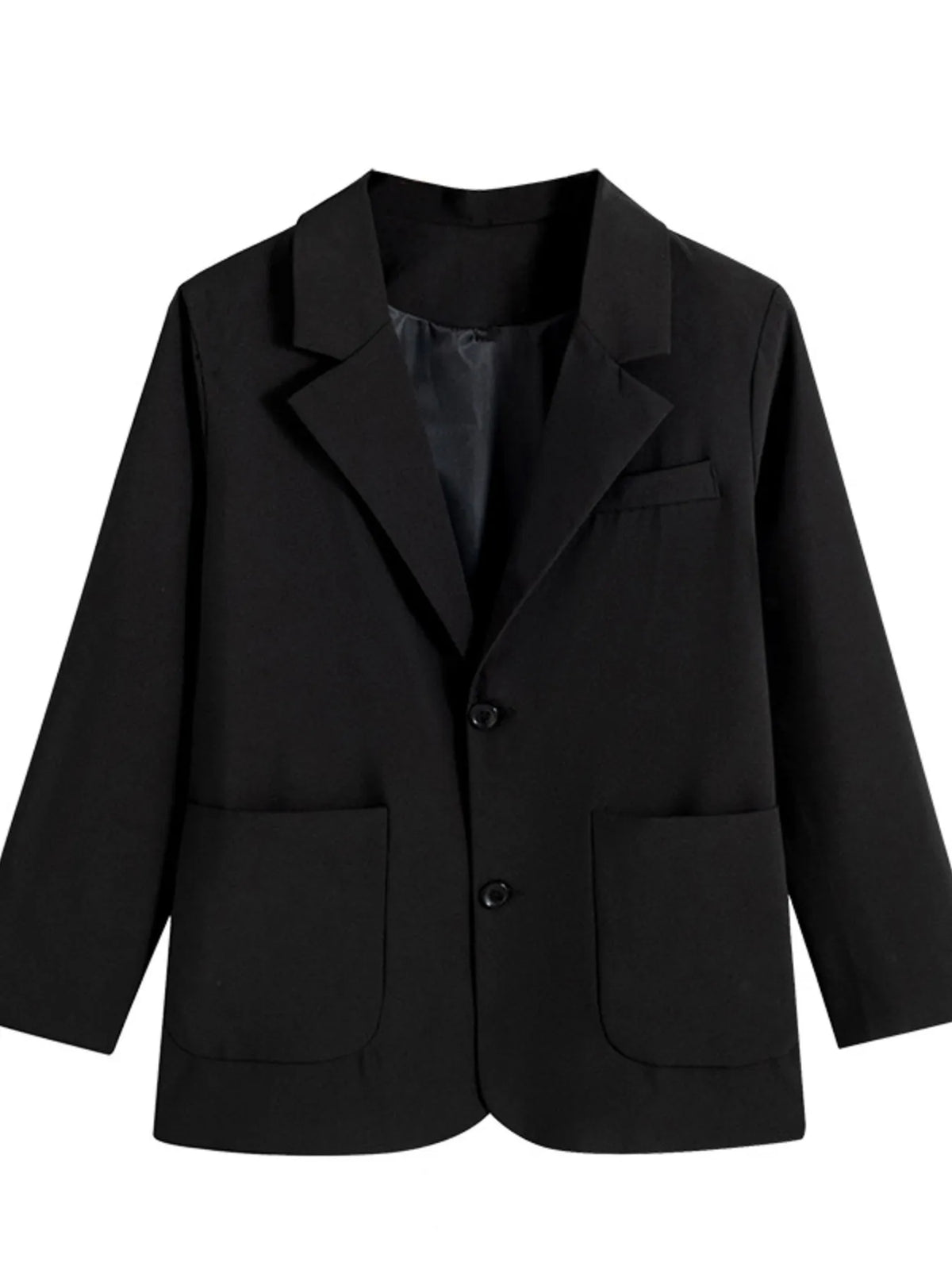 Men's Full Size Lapel Collar Long Sleeve Blazer Plus Size - Lilixa.store