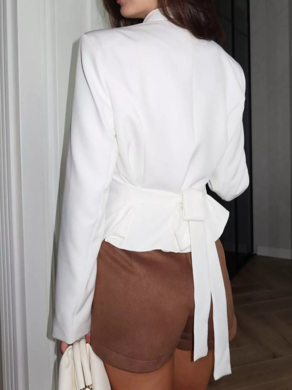 Slim-Fit Asymmetric Hem Blazer - Lilixa.store