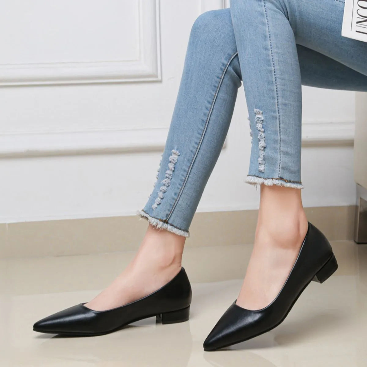 Pointed Toe Low Heel Pump - Lilixa.store