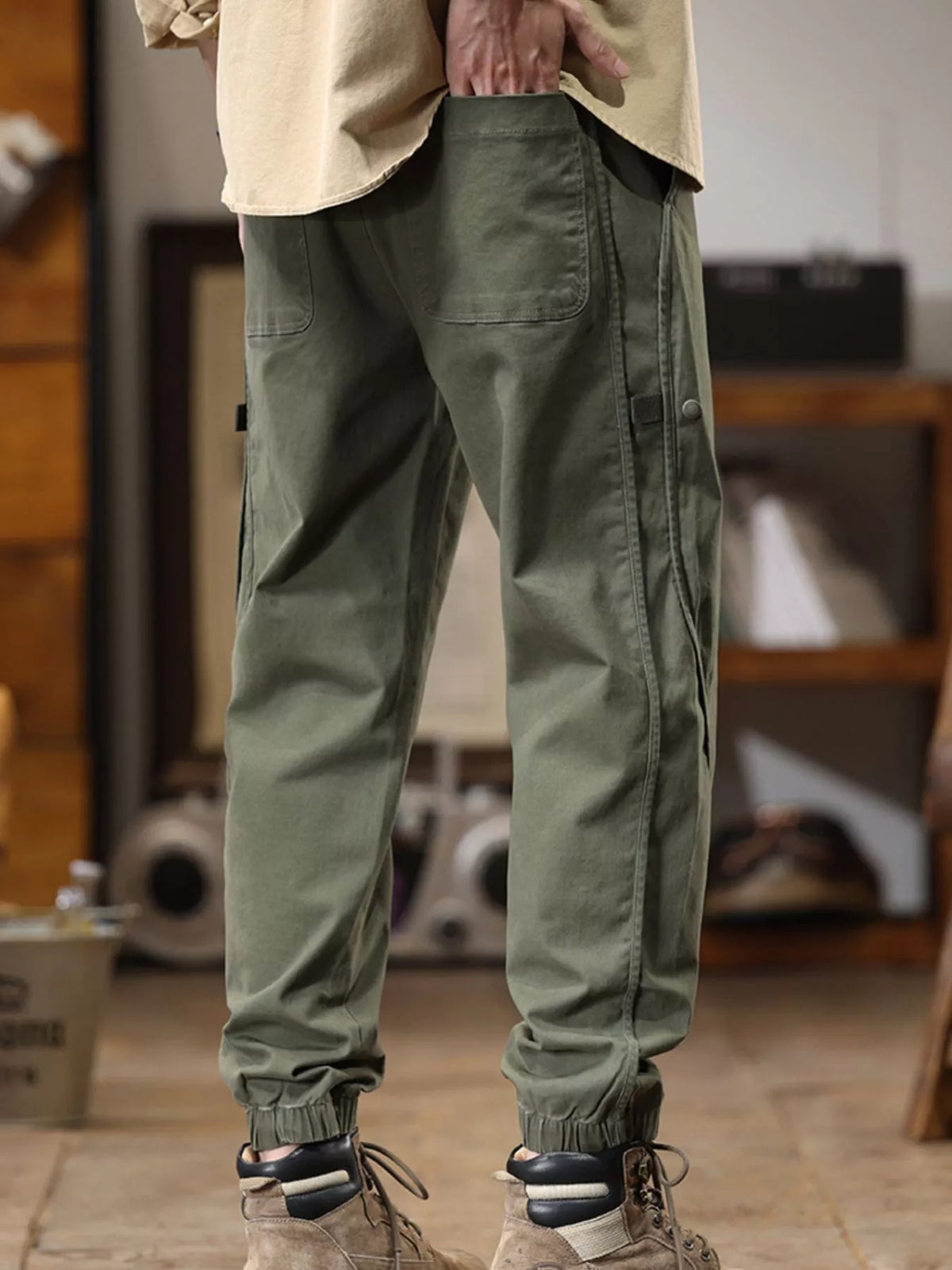 Men's Full Size Drawstring Jogger Pants with Elastic Cuffs Plus Size, view 7