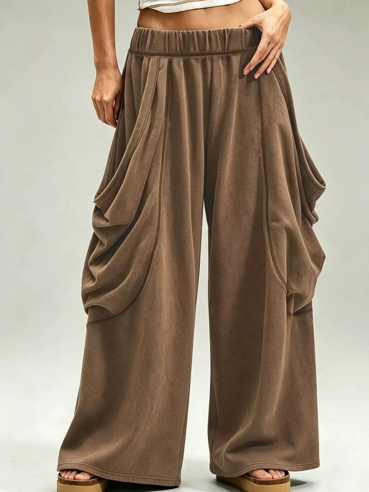 Oversized Wide-Leg Cargo Pants - Lilixa.store