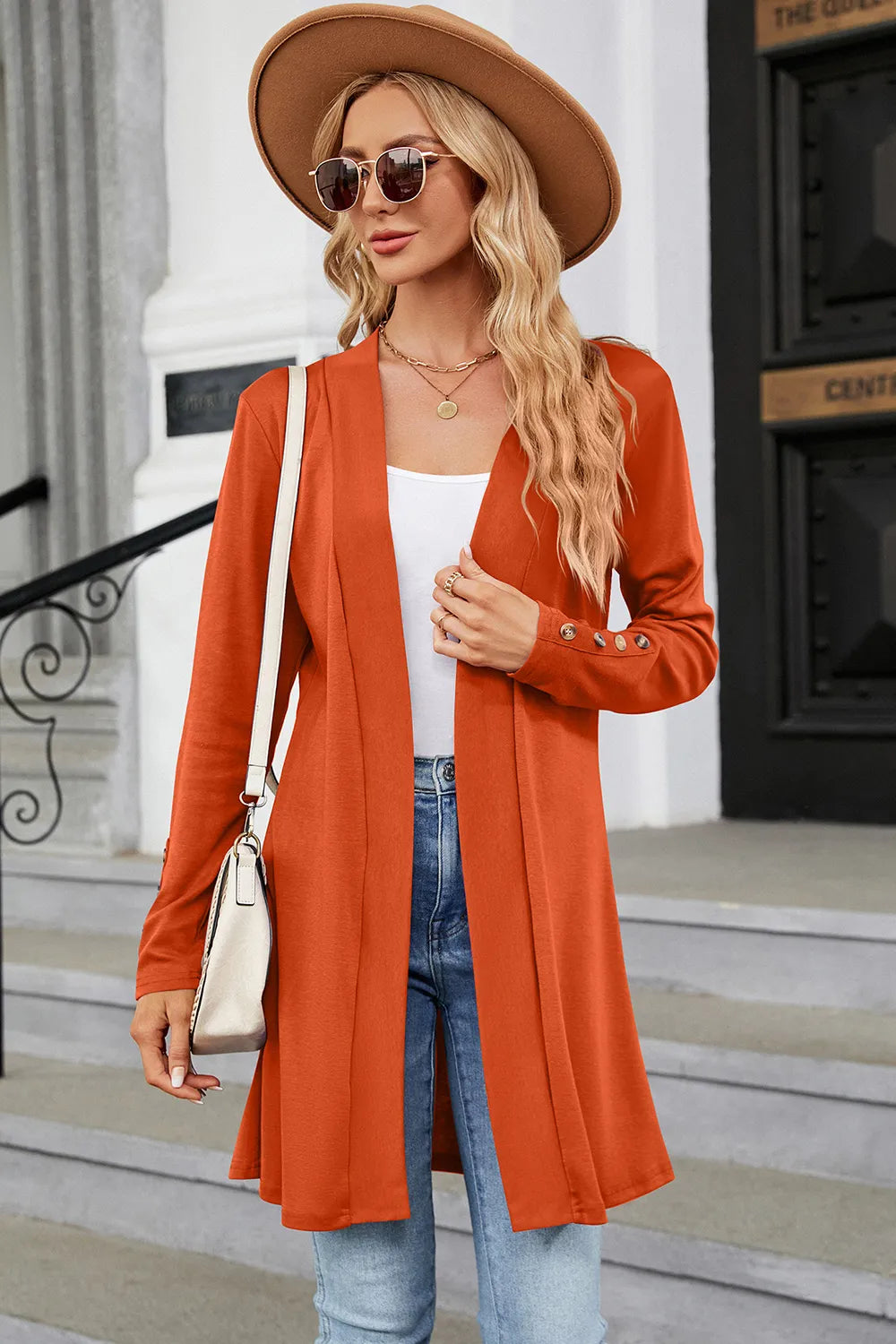Open Front Long Sleeve Cardigan, view 2