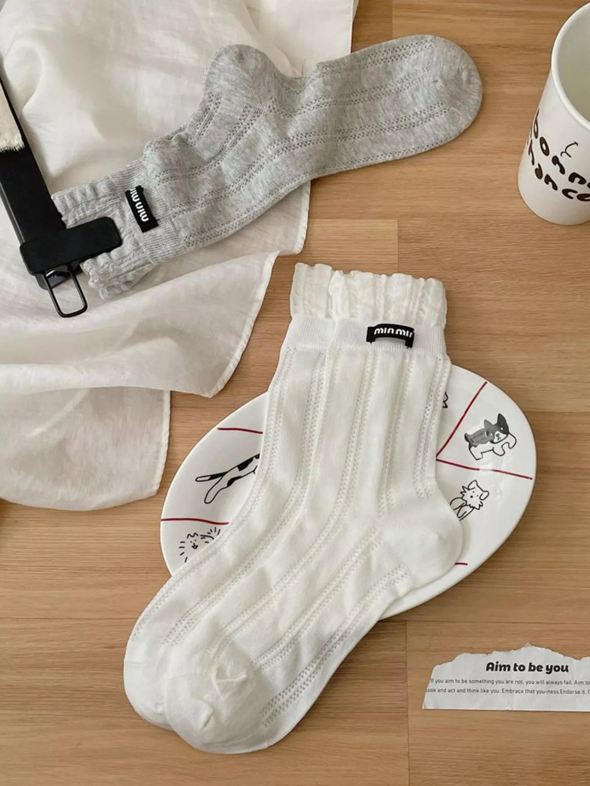 Knitted Crew Socks, view 8