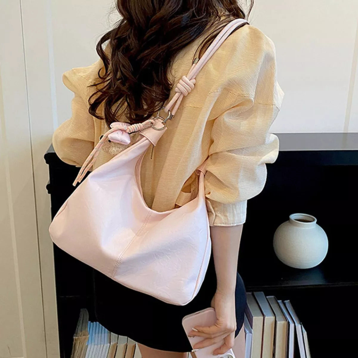 Knotted Strap Shoulder Bag