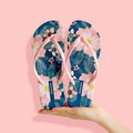 Floral Print Summer Toe Post Slippers - Lilixa.store