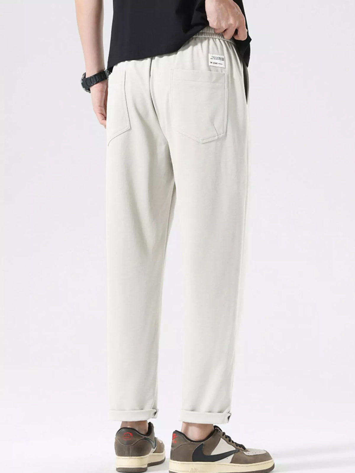 Men's Plus Size Casual Drawstring Pants, view 8