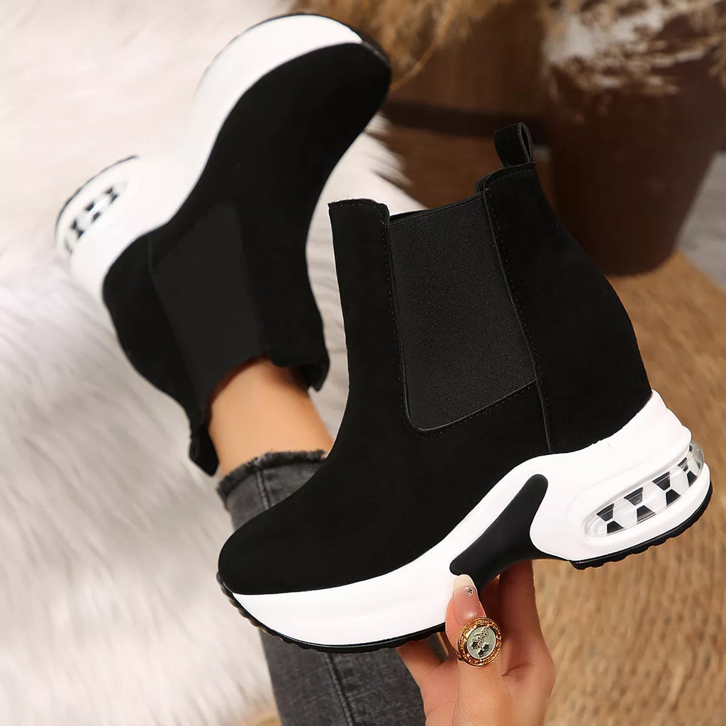 Casual Platform Chelsea Boots with Elastic Side Panels, view 2
