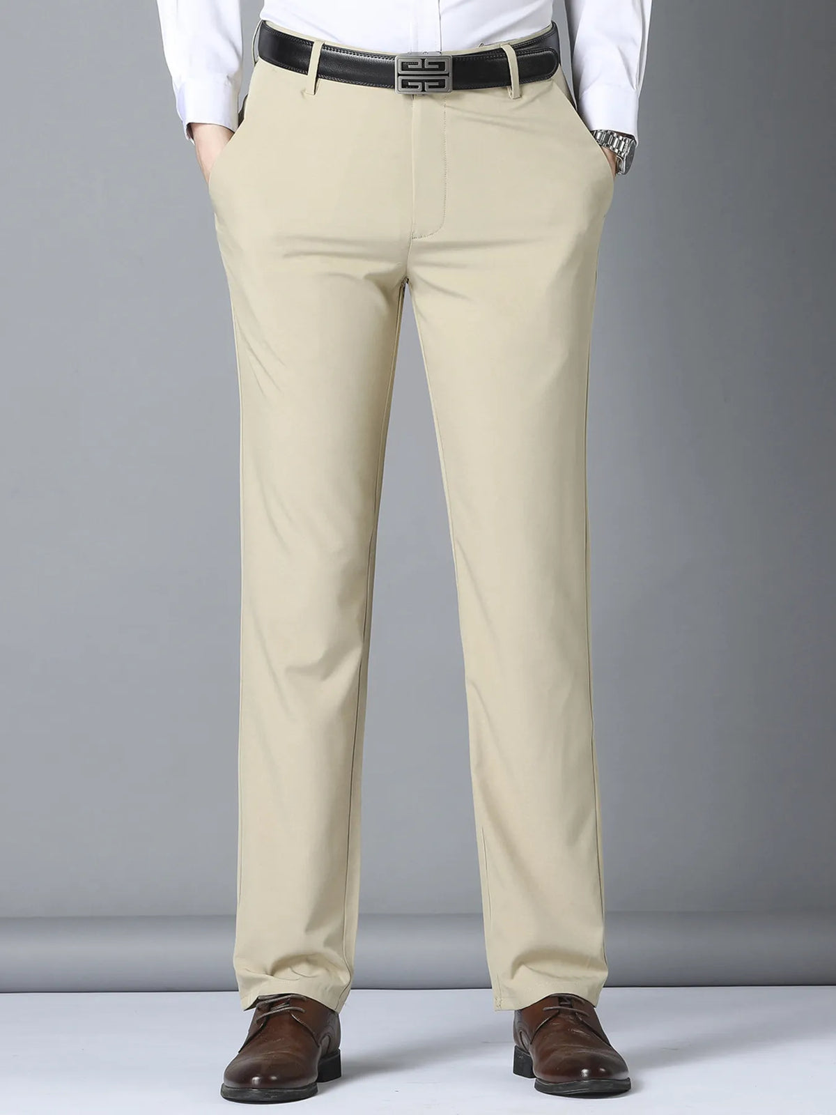 Men's Slim Fit Casual Pants in Khaki