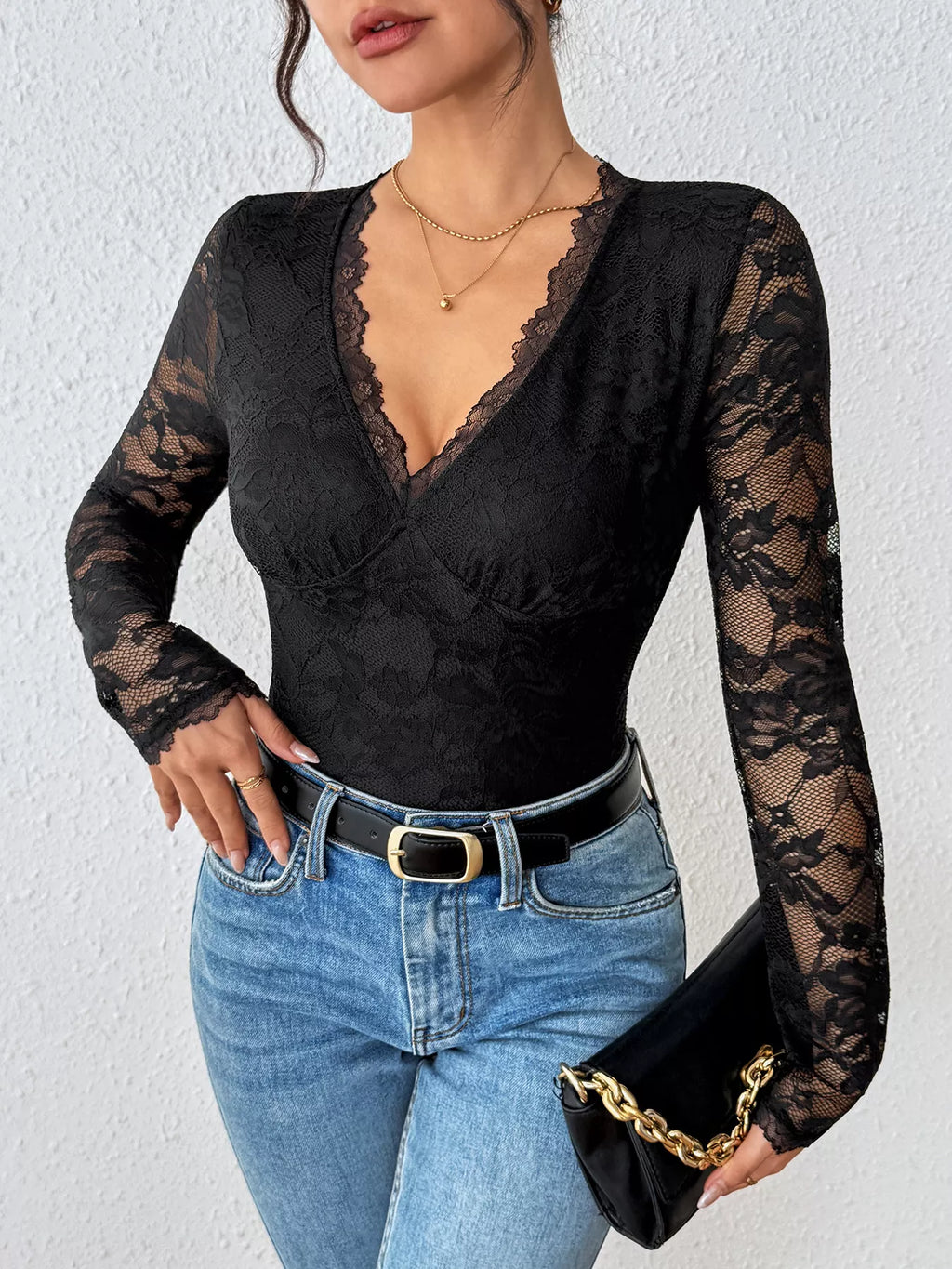 Lace Long Sleeve Bodysuit - Lilixa.store