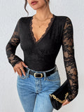 Lace Long Sleeve Bodysuit - Lilixa.store