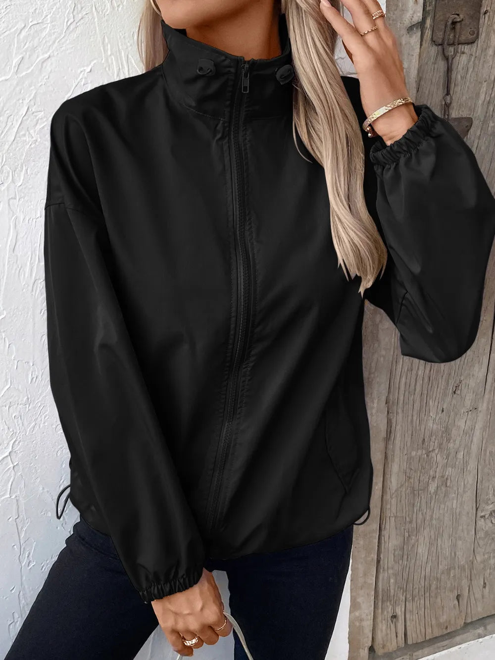 Ivy Lane Pocketed Zip Up Long Sleeve Jacket, view 19