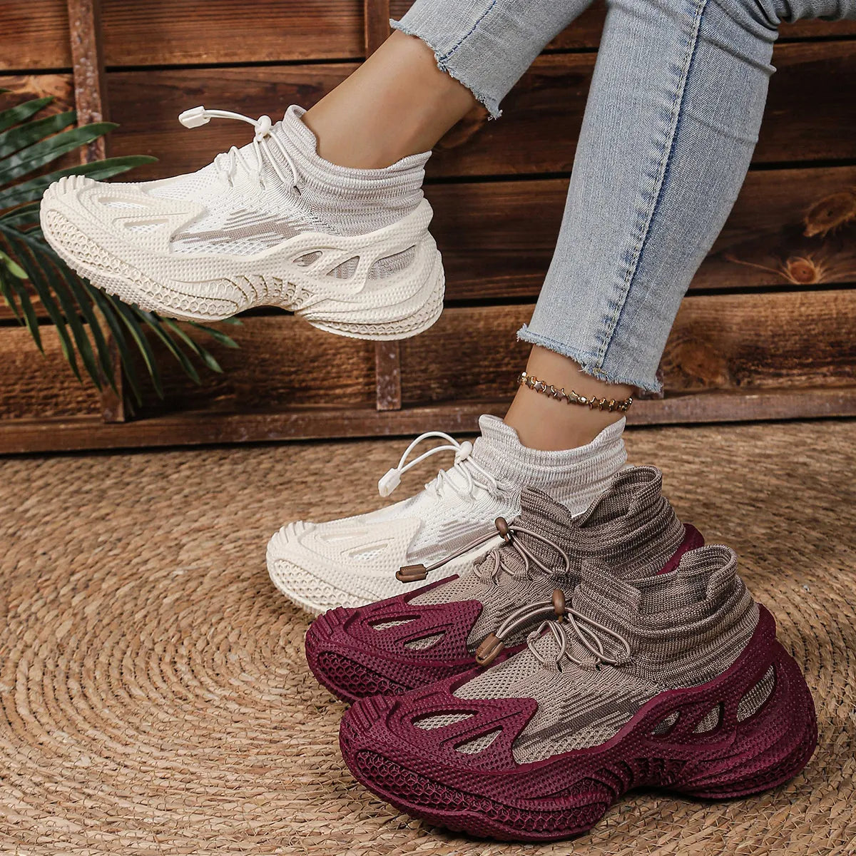Lace Up Mesh Athletic - Lilixa.store