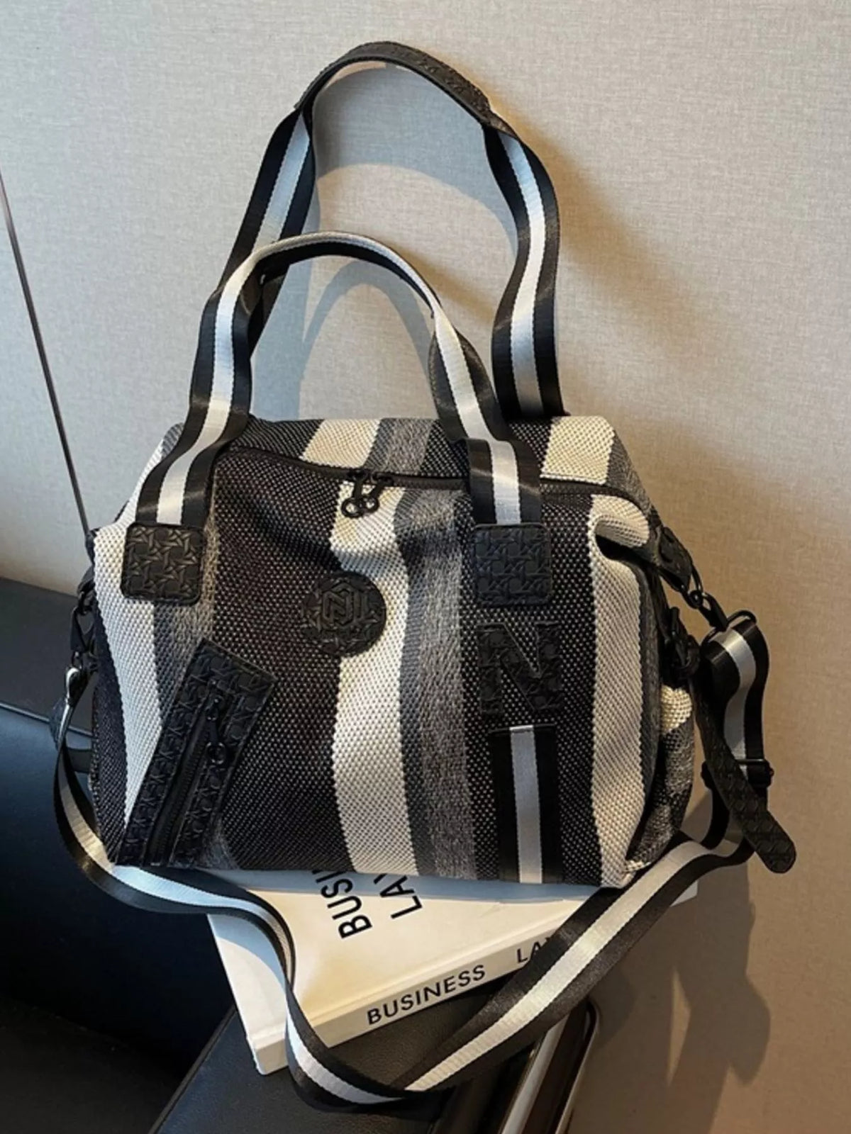 Striped Duffle Bag - Lilixa.store