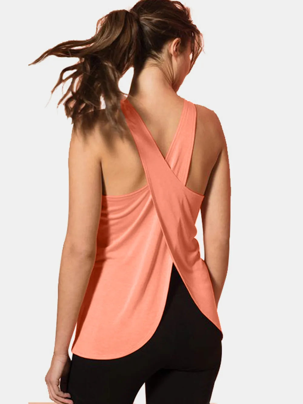 Crisscross Scoop Neck Active Tank - Lilixa.store