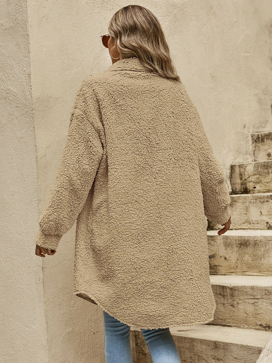 Collared Button Down Coat - Lilixa.store
