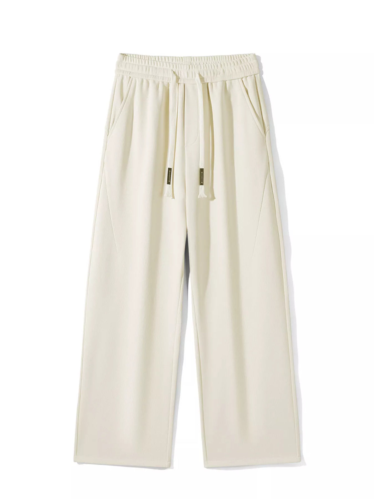 Men's Plus Size Casual Drawstring Wide Leg Pants in Khaki