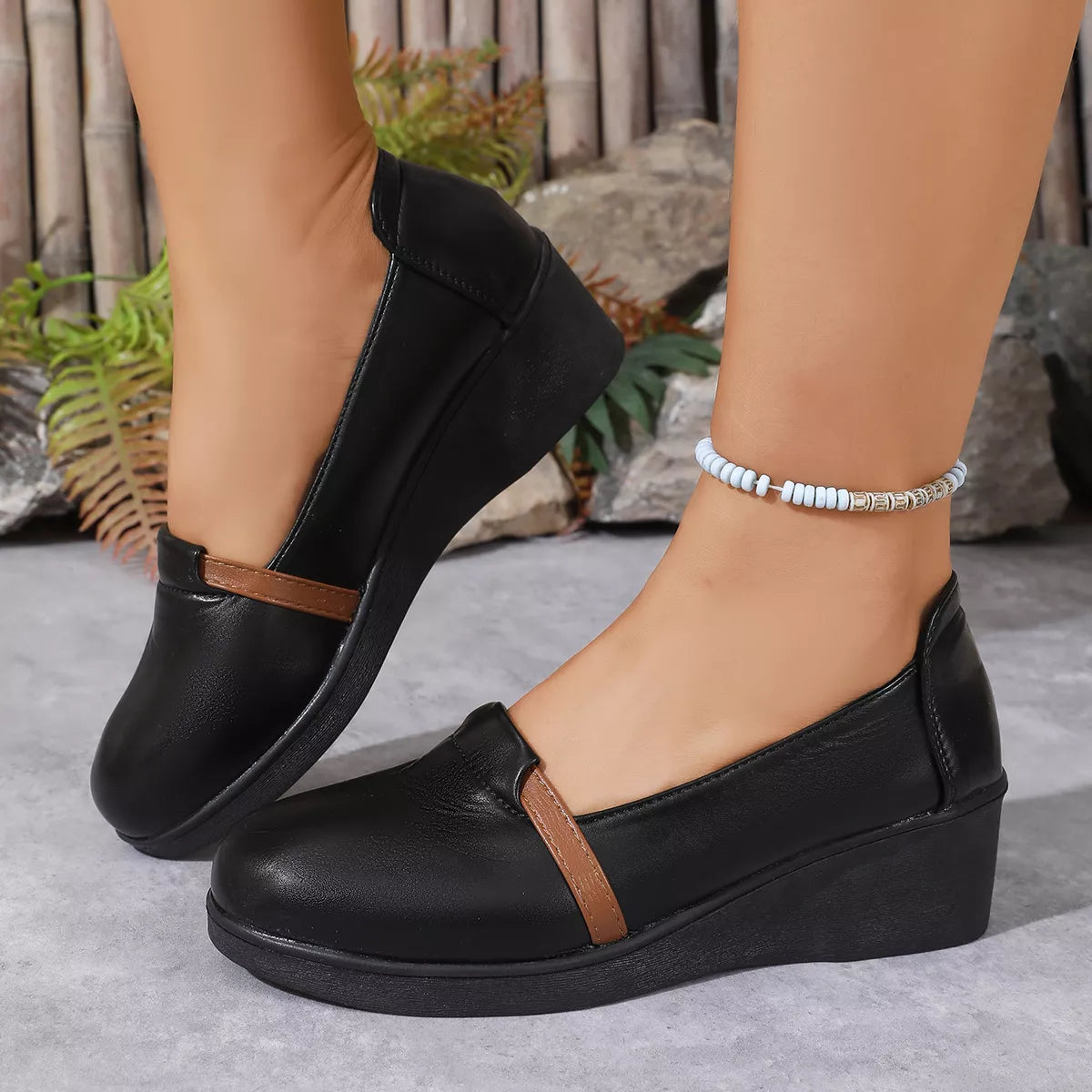 Comfortable Slip-Ons with Wedge Heel - Lilixa.store