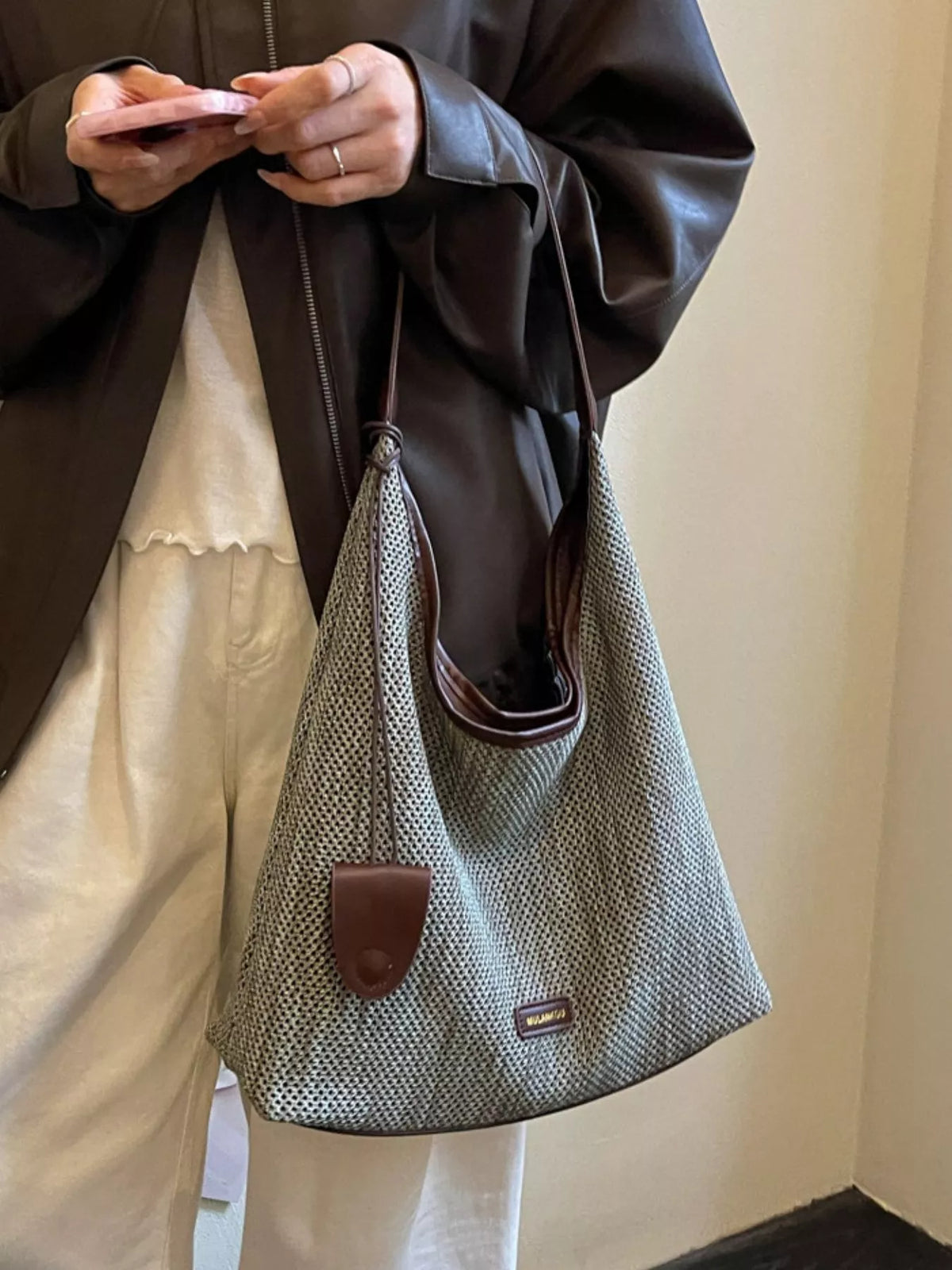 Crochet Knit Shoulder Bag - Lilixa.store