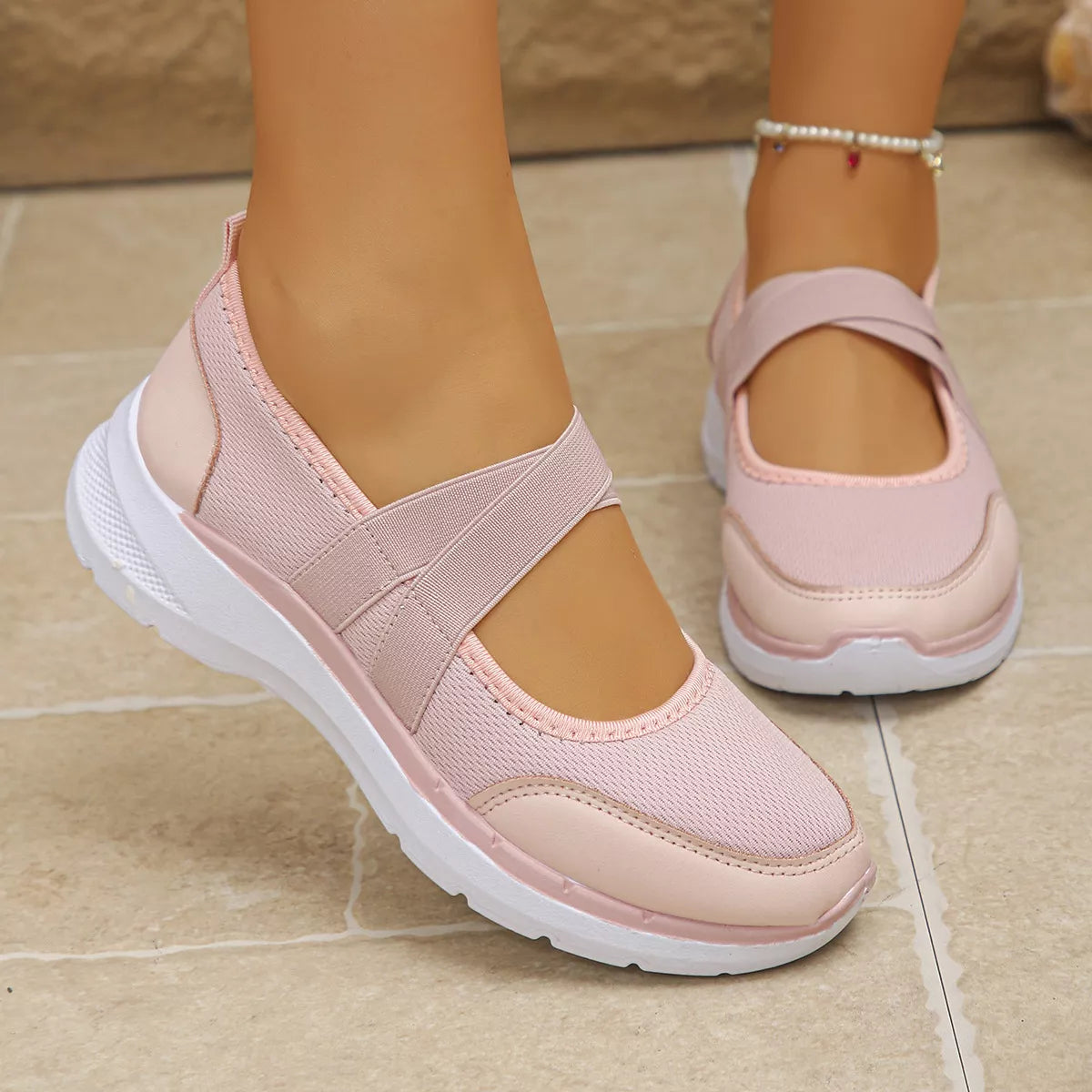 Comfortable Slip-Ons with Elastic Straps - Lilixa.store