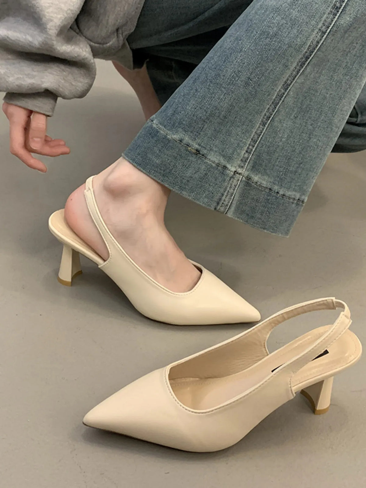 Point Toe Mid Heels Pumps - Lilixa.store