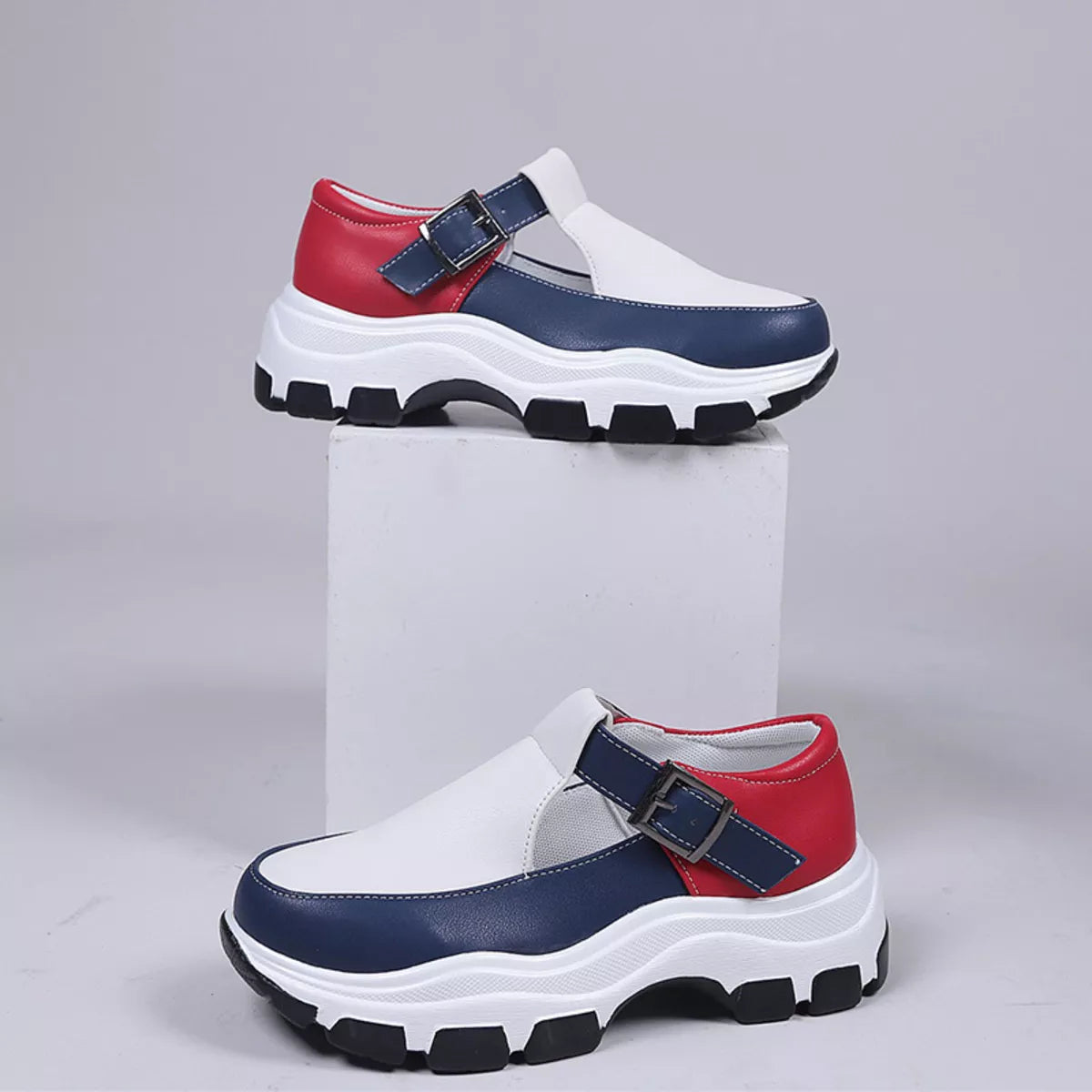 Round Toe Platform Loafers, view 8