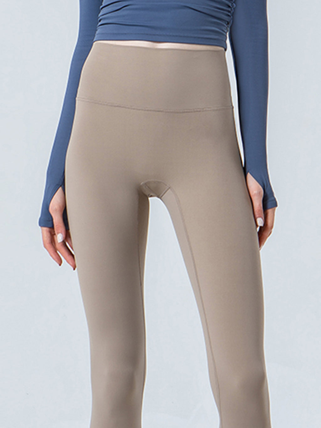 Wide Waistband Cropped Sports Leggings - Lilixa.store