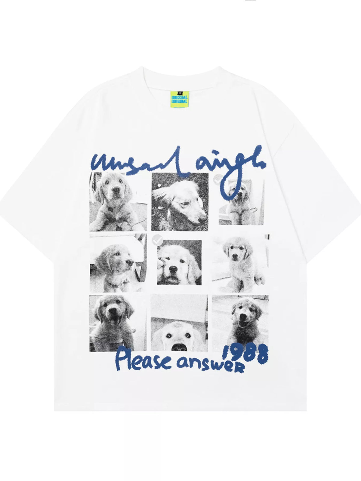 Men's Dog Graphic Oversized T-Shirt