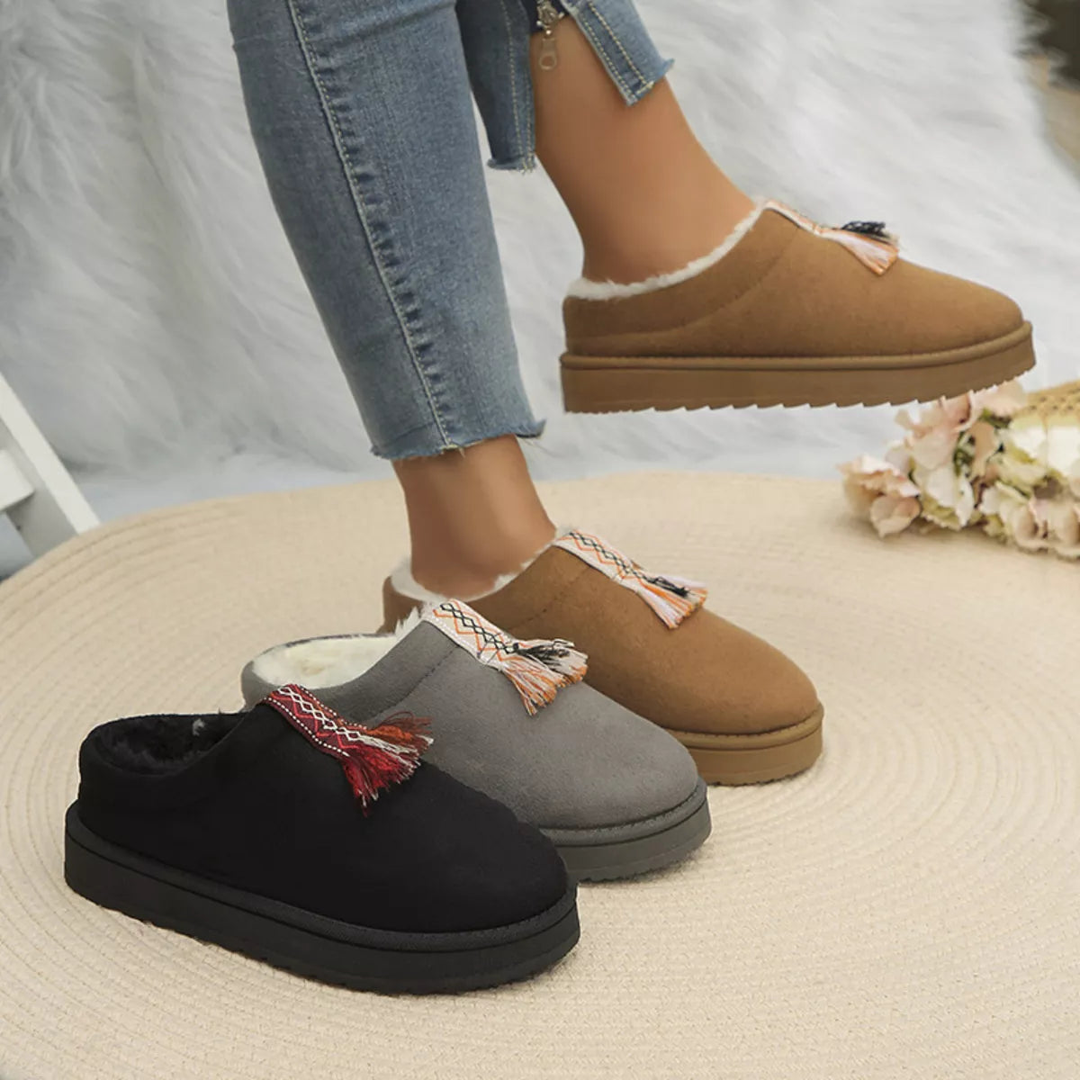 Round Toe Platform Slippers - Lilixa.store