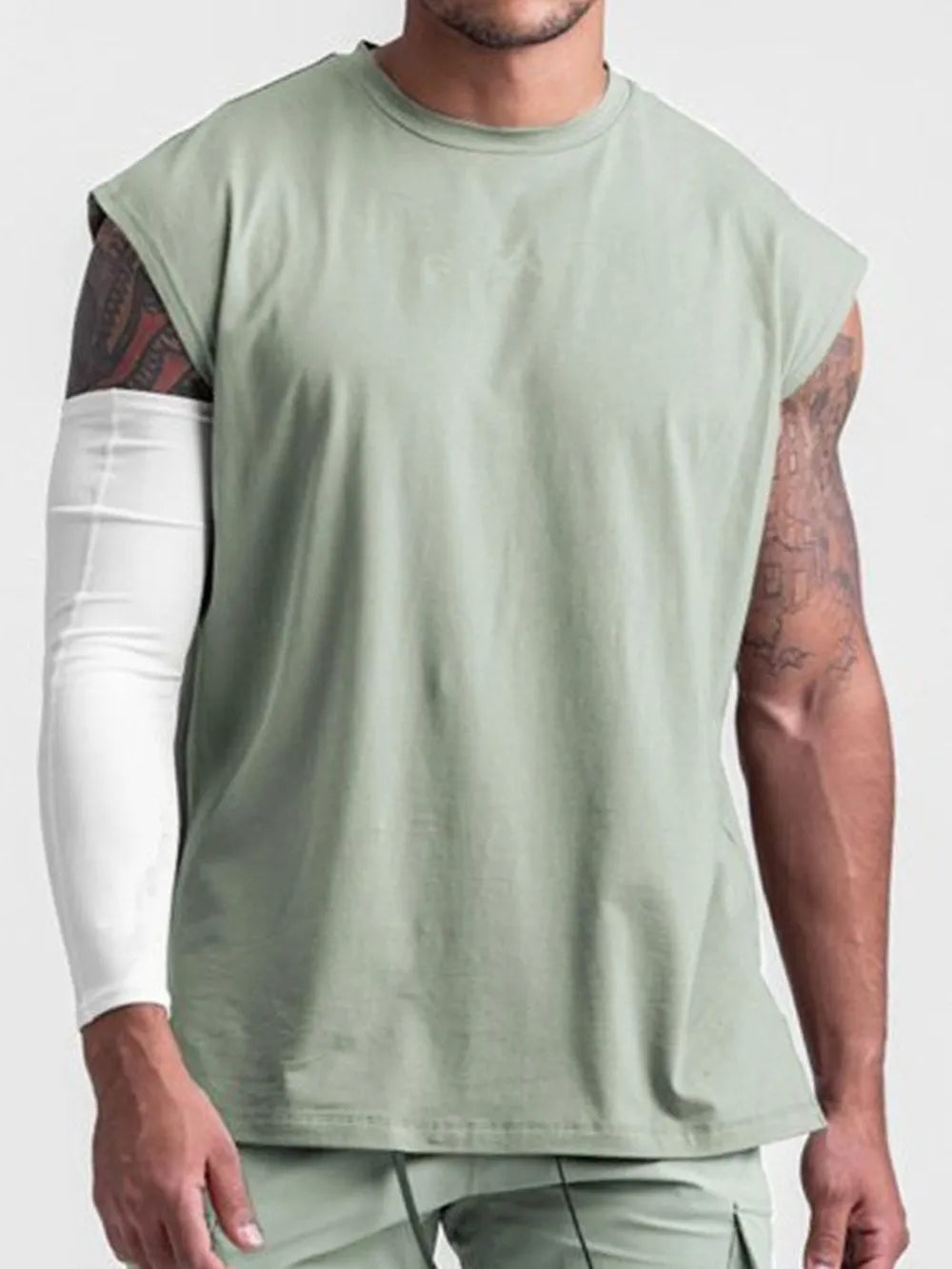 Men's Plus Size Round Neck Tank - Lilixa.store