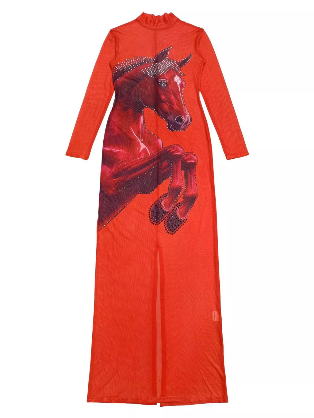 Cami Dress and Rhinestone Horse Mesh Maxi Dress Set - Lilixa.store