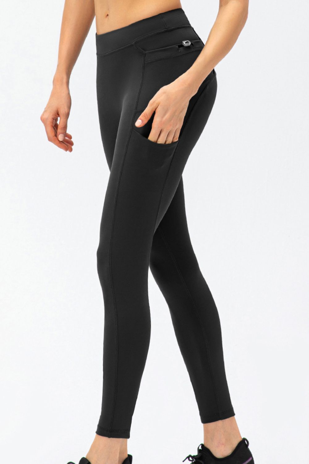 Full Size Slim Fit High Waist Long Sports Pants with Pockets - Lilixa.store