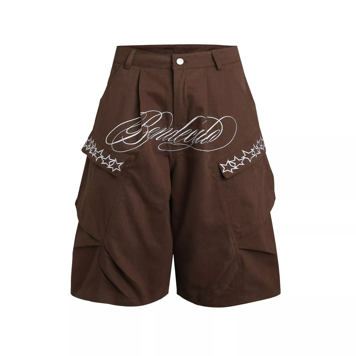 Men's Embroidered Cargo Capris