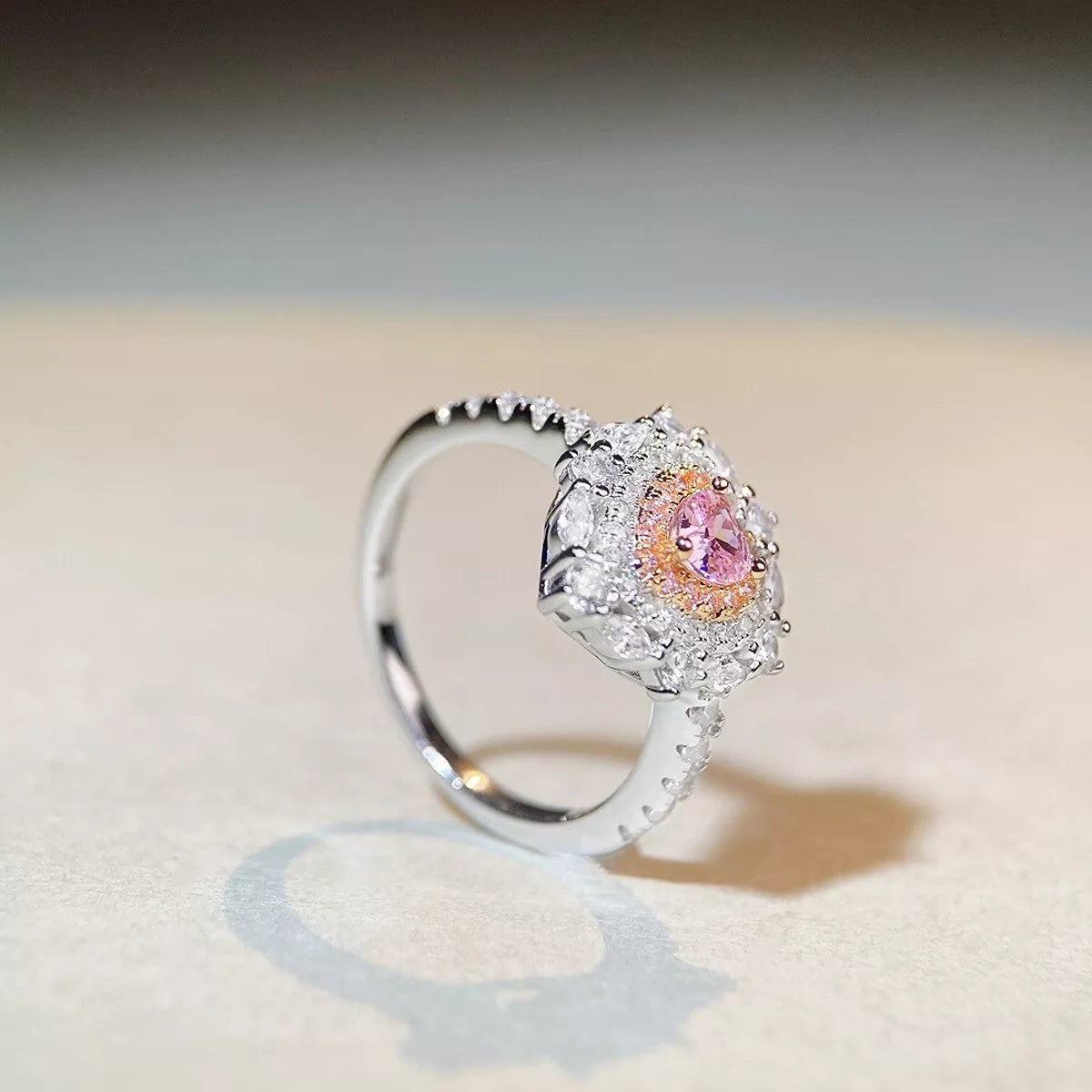 925 Sterling Silver Zircon Heart Ring - Lilixa.store