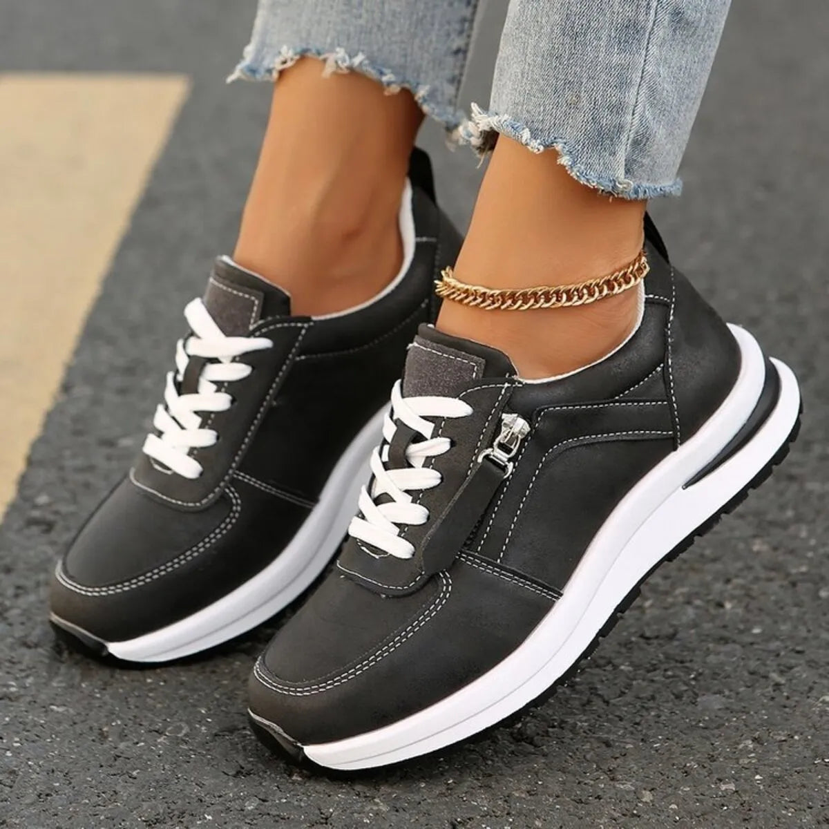 Lace Up Platform Athletic - Lilixa.store