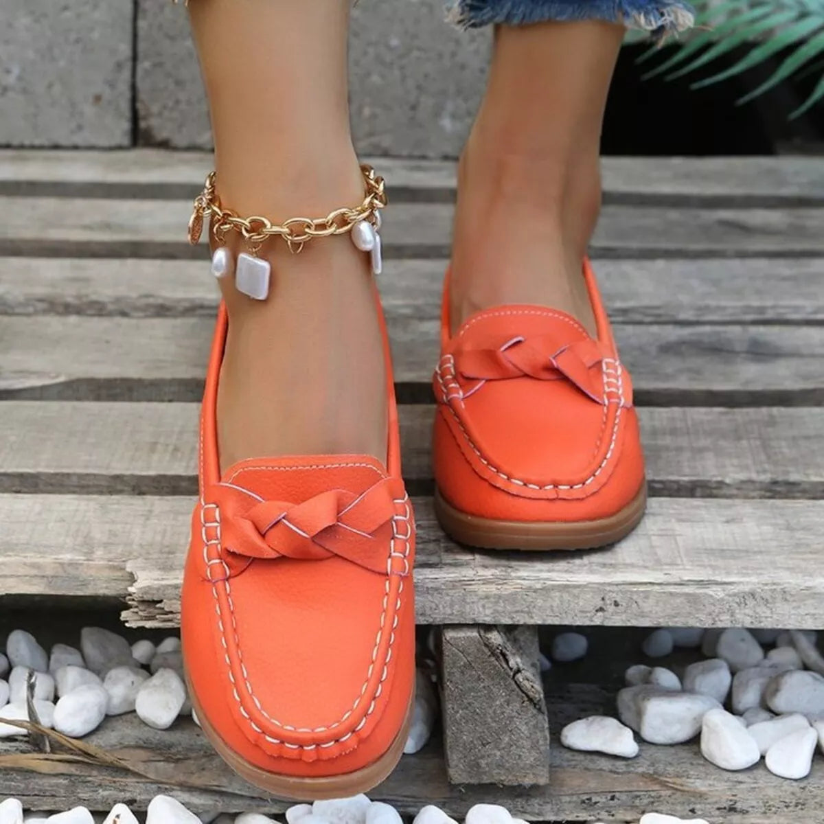 Round Toe Flats Slip-Ons - Lilixa.store