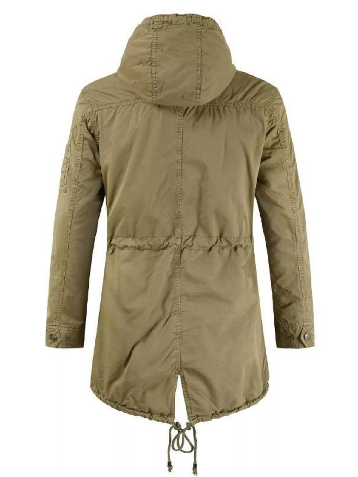 Men's Plus Size Drawstring Casual Hooded Parka Coat - Lilixa.store