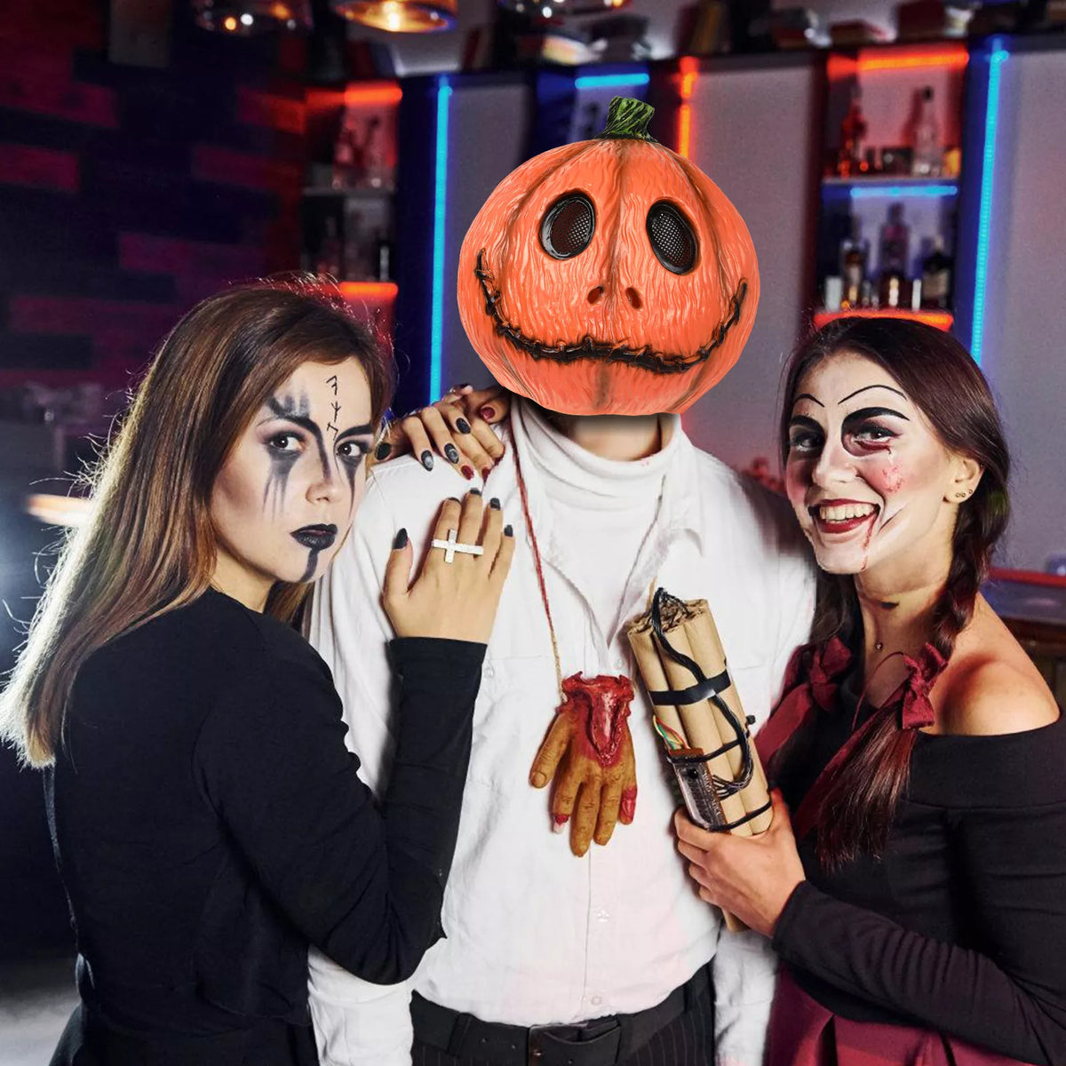 Halloween Pumpkin Head Decorative Mask - Lilixa.store