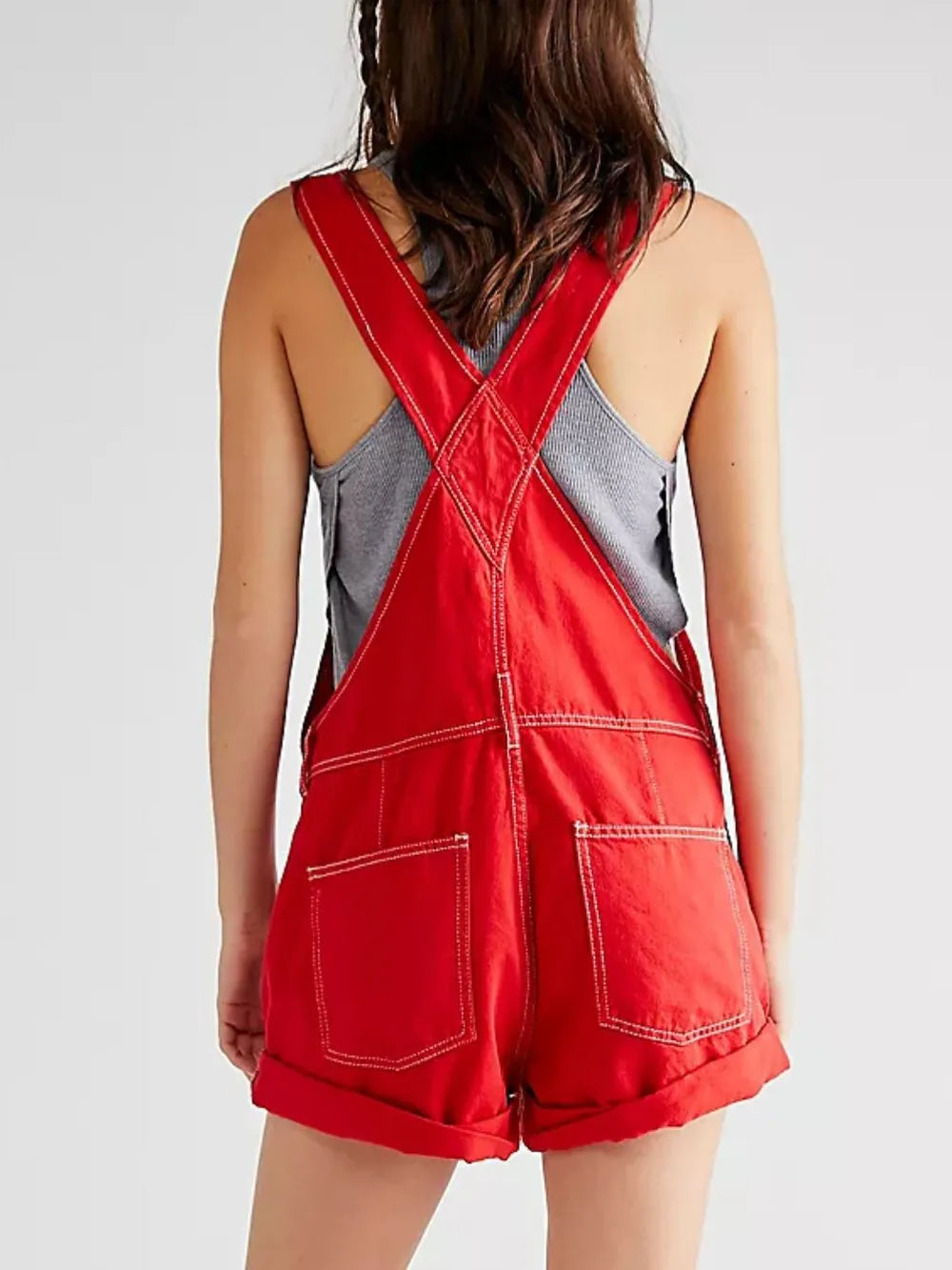 Wide Strap Square Neck Denim Overalls - Lilixa.store