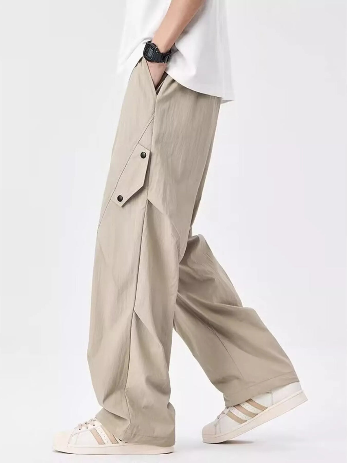 Men's Plus Size Loose Fit Cargo Pants, view 3