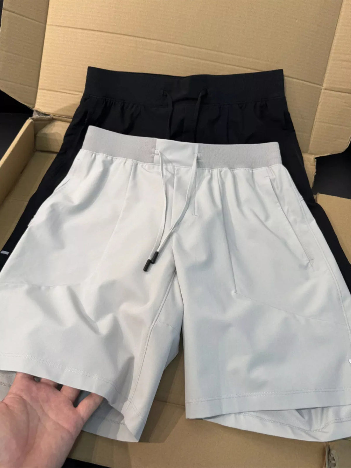 Men's Plus Size Lightweight Athletic Shorts with Drawstring Waist - Lilixa.store