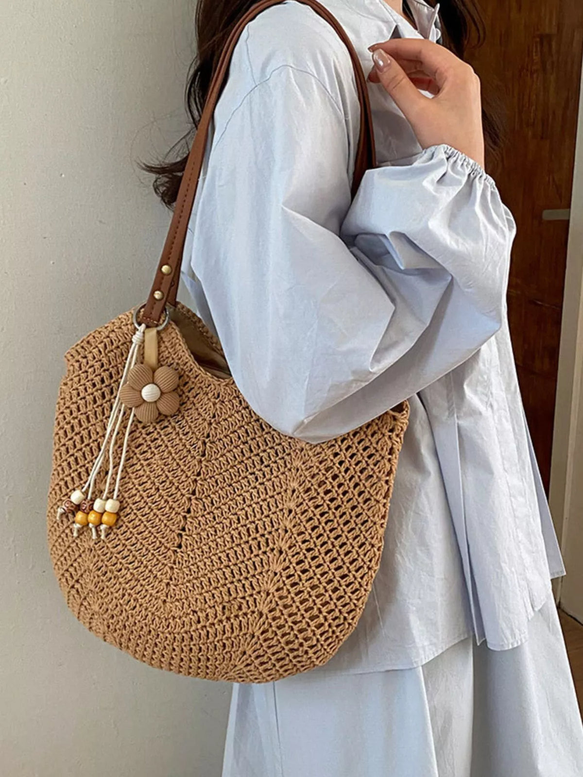 Crochet Knit Shoulder Bag - Lilixa.store