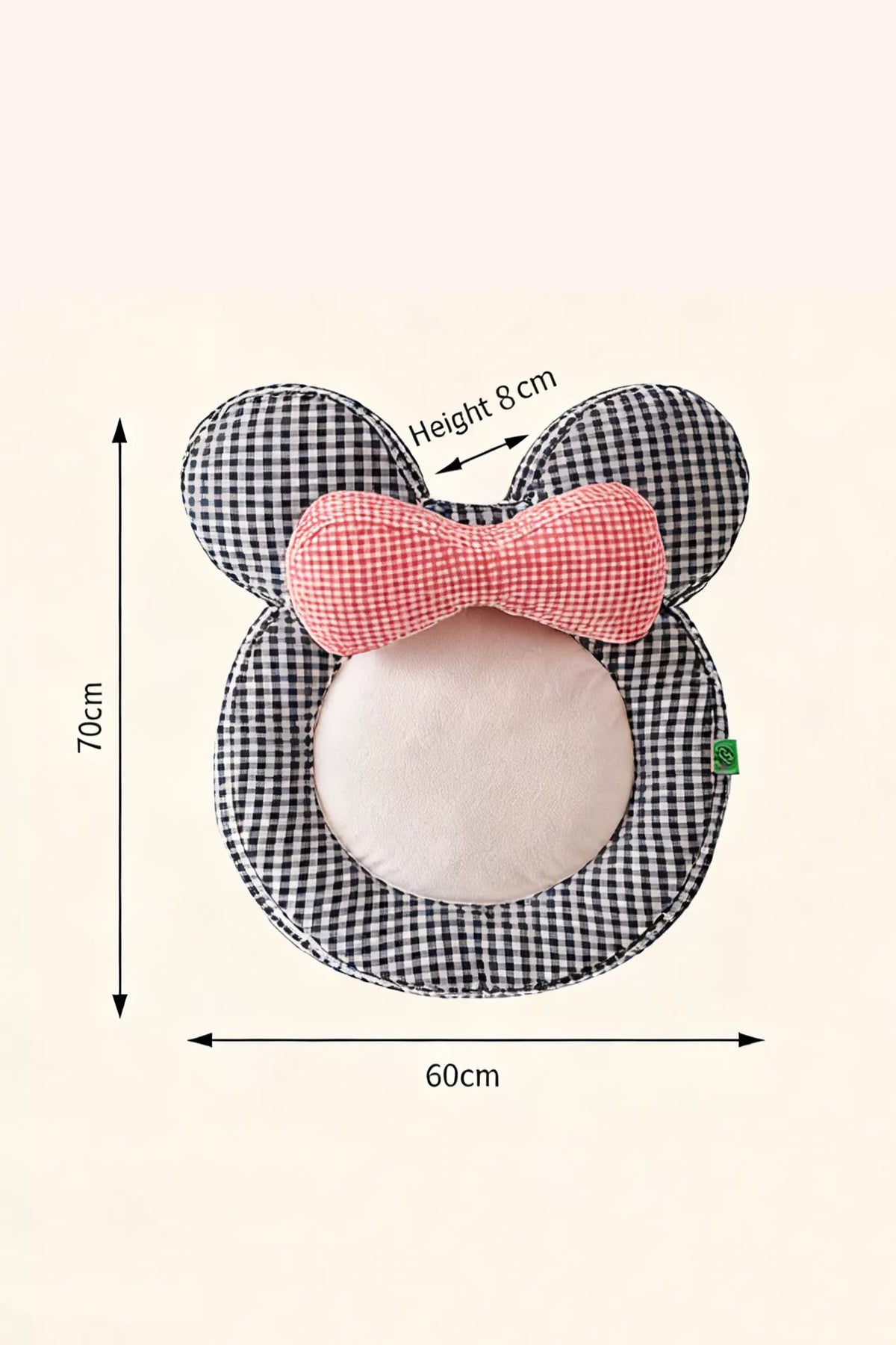 Cartoon Plaid Design Pet Mat with Bow - Lilixa.store