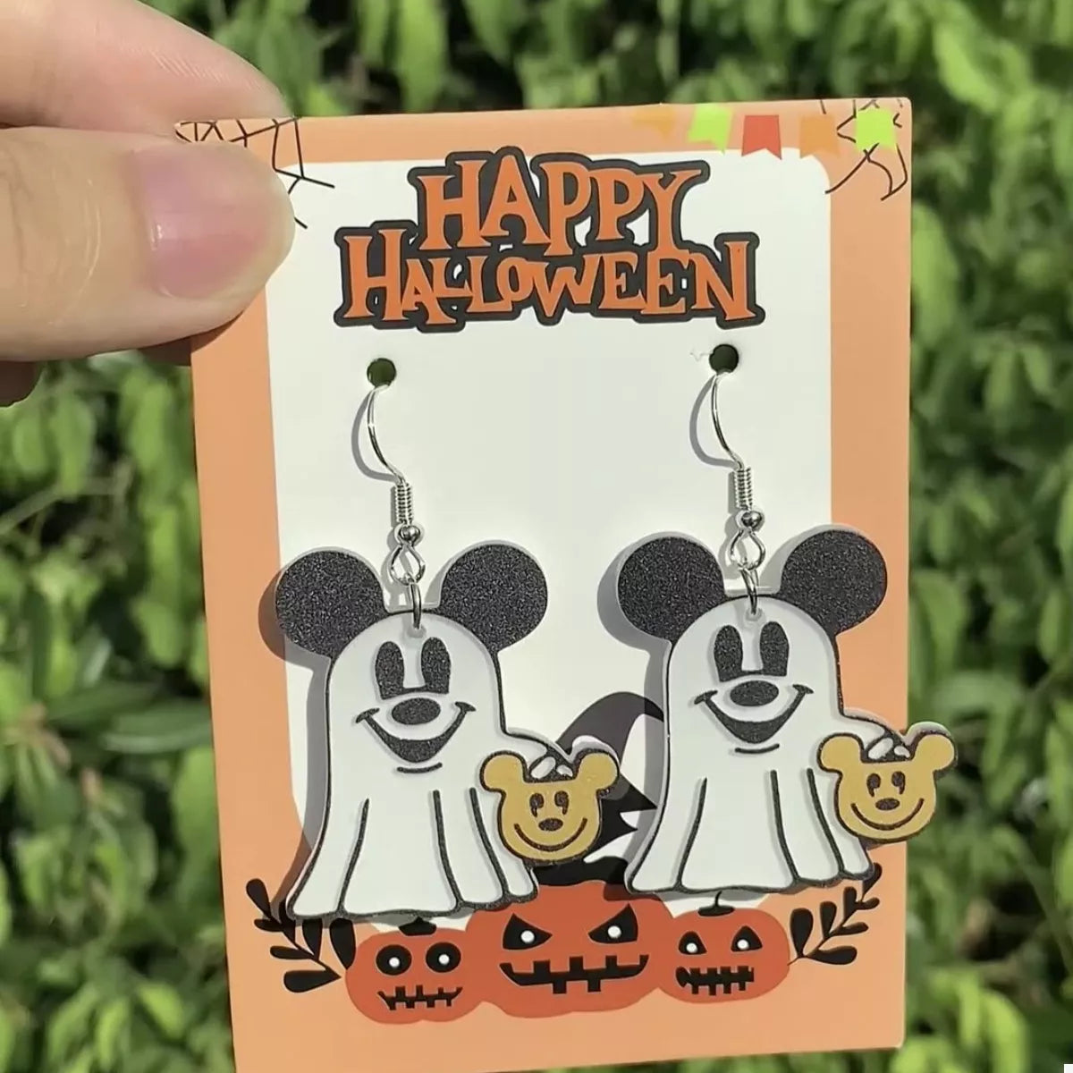 Halloween Mickey Ghost Dangle Earrings - Lilixa.store