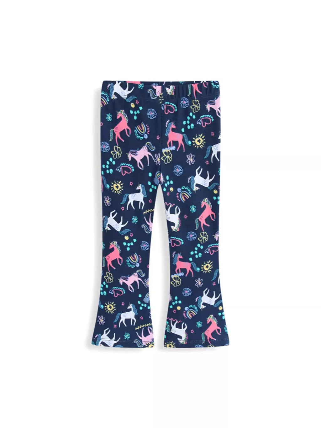 Children's Unicorn Print Flare Leggings - Lilixa.store