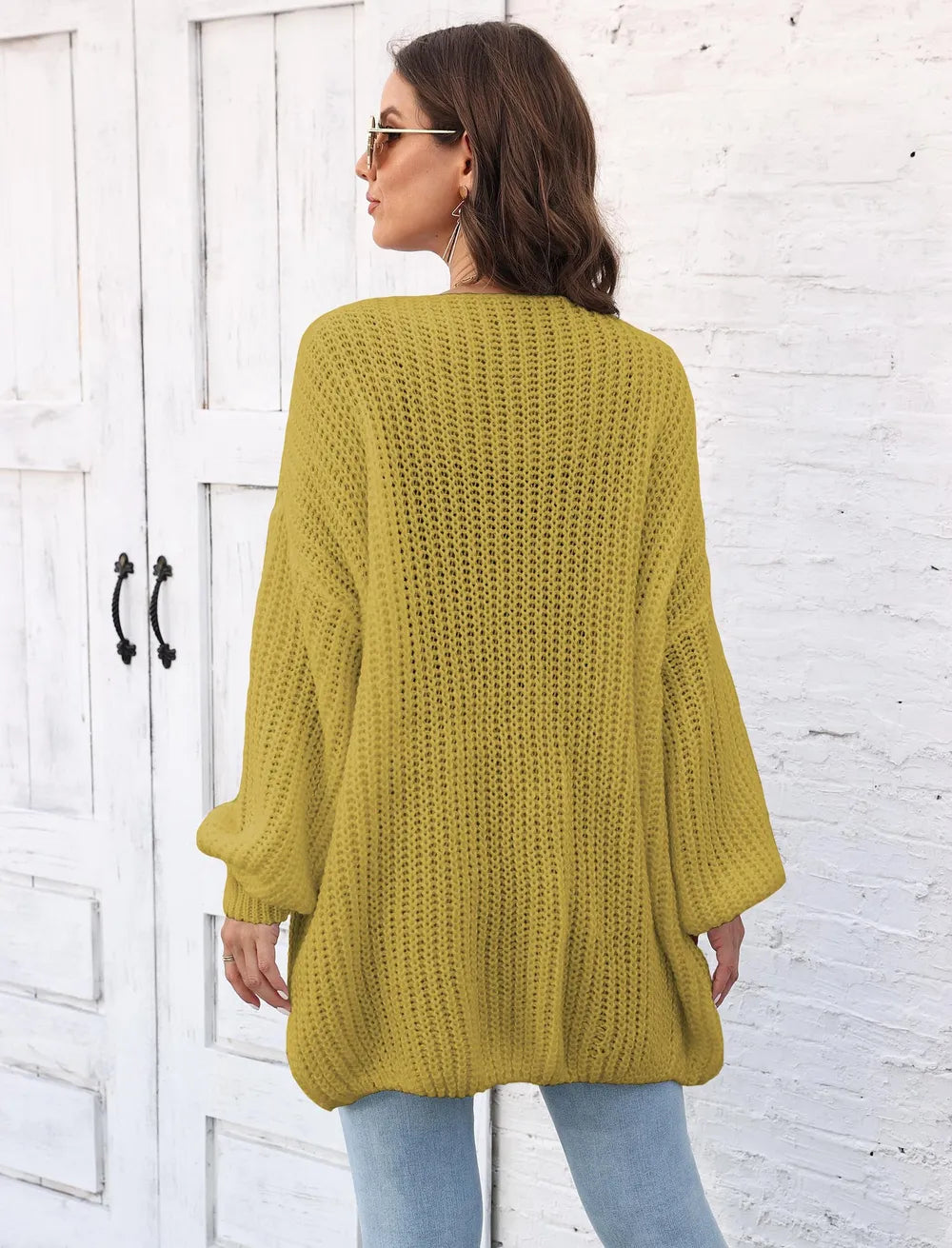 Open Front Long Sleeve Cardigan - Lilixa.store