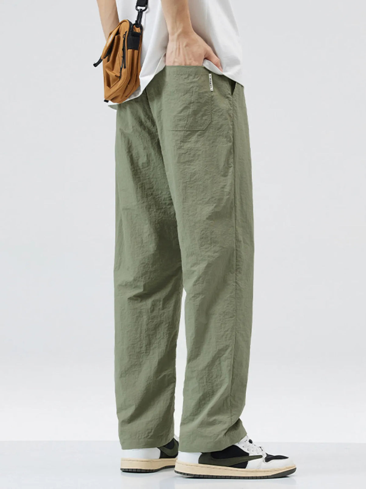 Men's Full Size Lightweight Wide Leg Casual Pants Plus Size, view 3